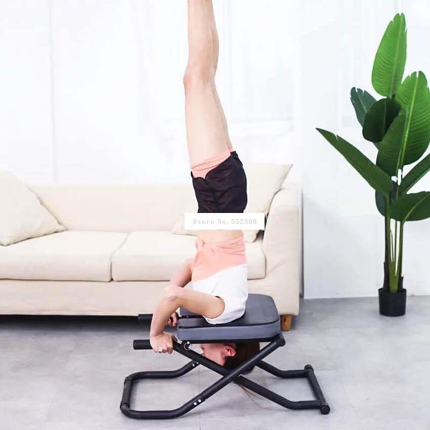 BBTEQEKN Yoga Inversion Chair - Multifunction Handstand Stool With Safety Mat For Home Gym