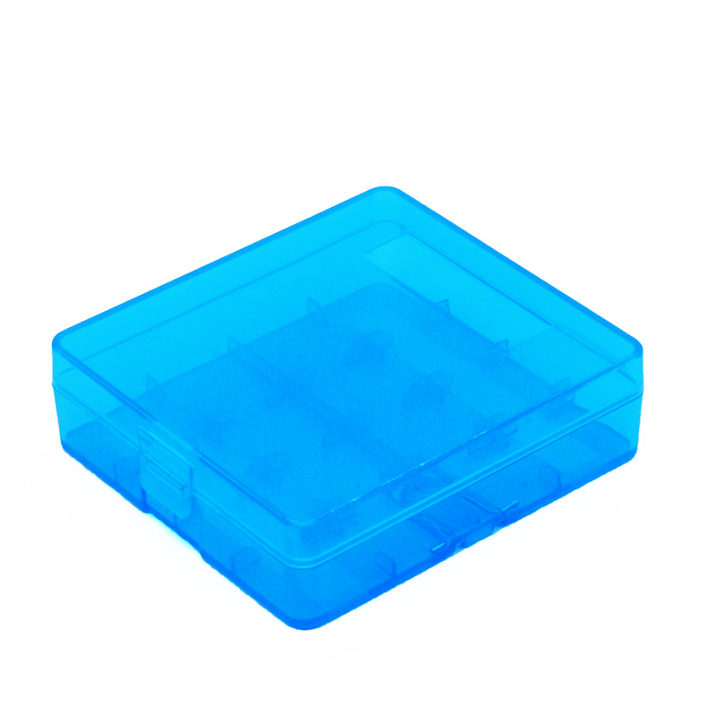 Liitokala 4 x 18650 batterijhouder van transparant, hard plastic, wit, opbergdoos voor batterijen