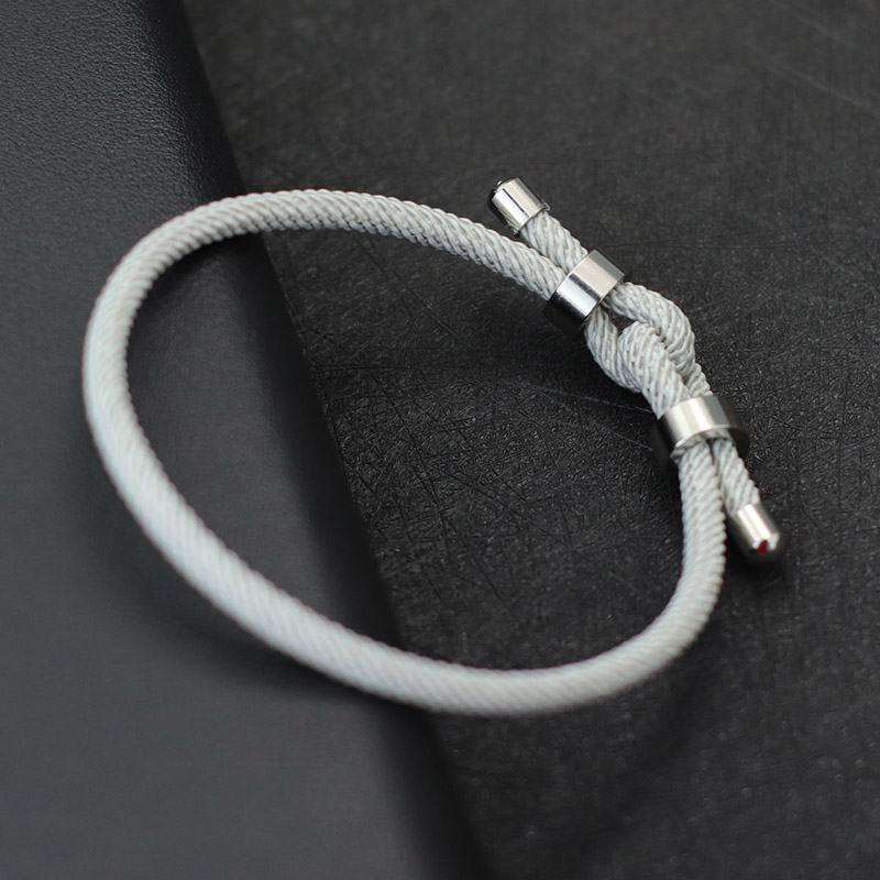 Noter Pulsera De hilo rojo De la suerte para hombres, cadena De cordón ajustable De acero inoxidable que no se decolora, Pulsera Roja De Proteccion Joias