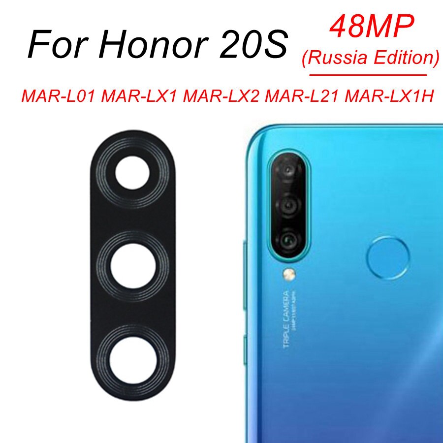 Tylny obiektyw aparatu dla Huawei Honor 8X 8A 8S 8C 9 10 10X Lite V9 9X 9C 9S 10i V10 grać 20 Pro 20i 20S 30 Pro 30i 30S 50: Honor 20S Russia