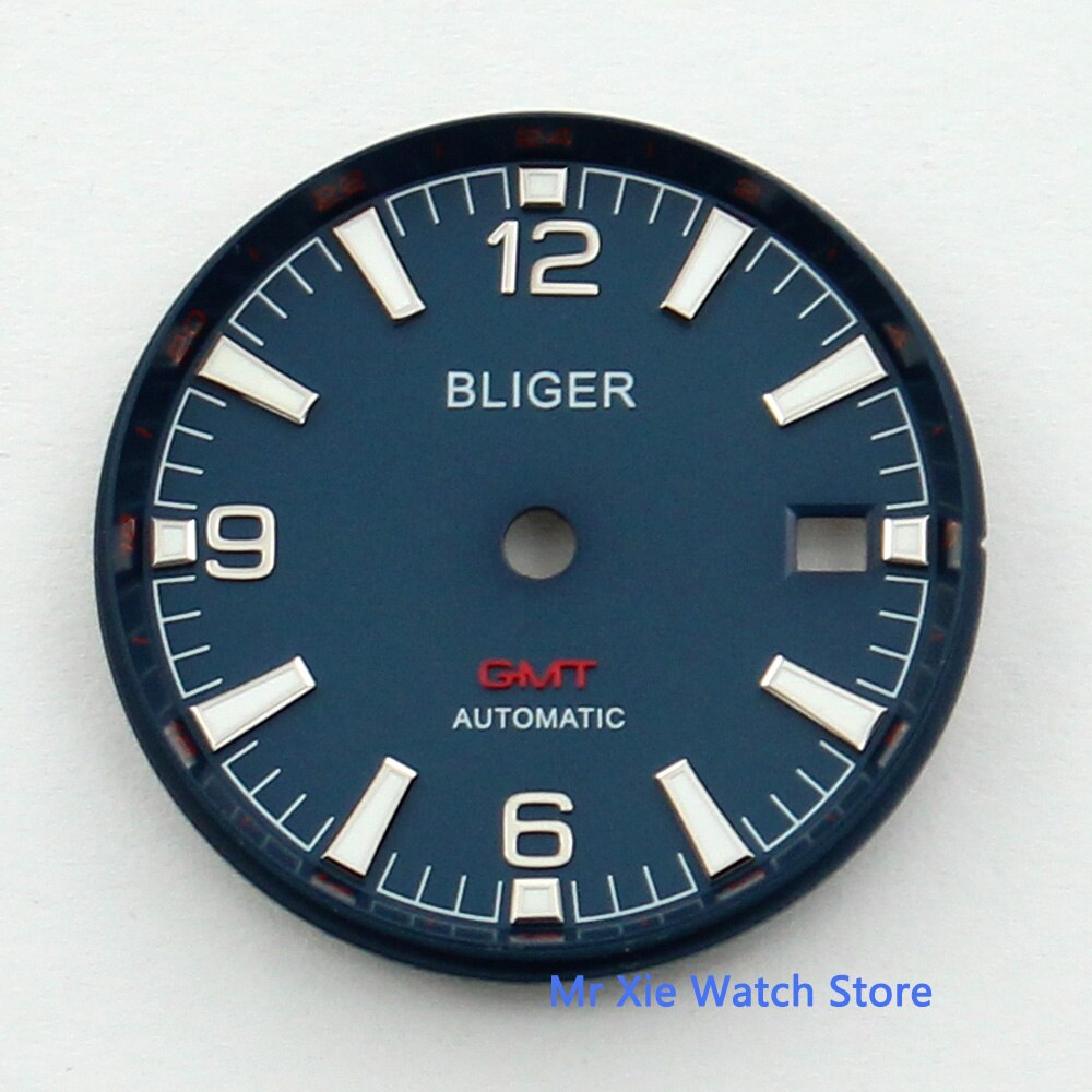 Bliger – montre stérile avec cadran, 31mm, MINGZHU 3804 GMT, mouvement automatique avec fenêtre de Date: NO7