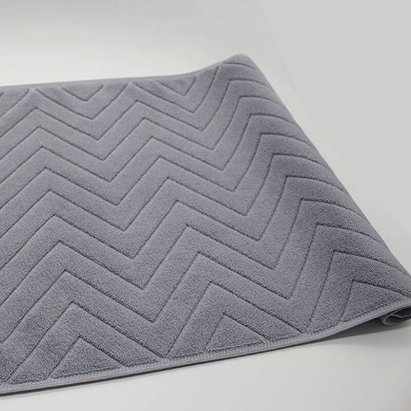Cotton Towel-Shaped Ant-slip Bath Mat Entrance Doormat Machine Washable Toilet Bathtub Floor Mats 45x75cm