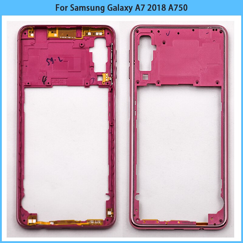 A750 Midden Frame Voor Samsung Galaxy A7 A750F SM-A750 Mid Frame Panel Achter Plastic Behuizing Case Panel Vervanging onderdelen