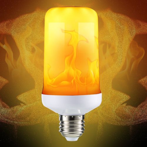 1Pcs LED Flame Effect Fire Light Corn Bulb E27 Simulated Nature Flicking Decor Lamp LED Emulate Flame Lamp Home Restaurant Use