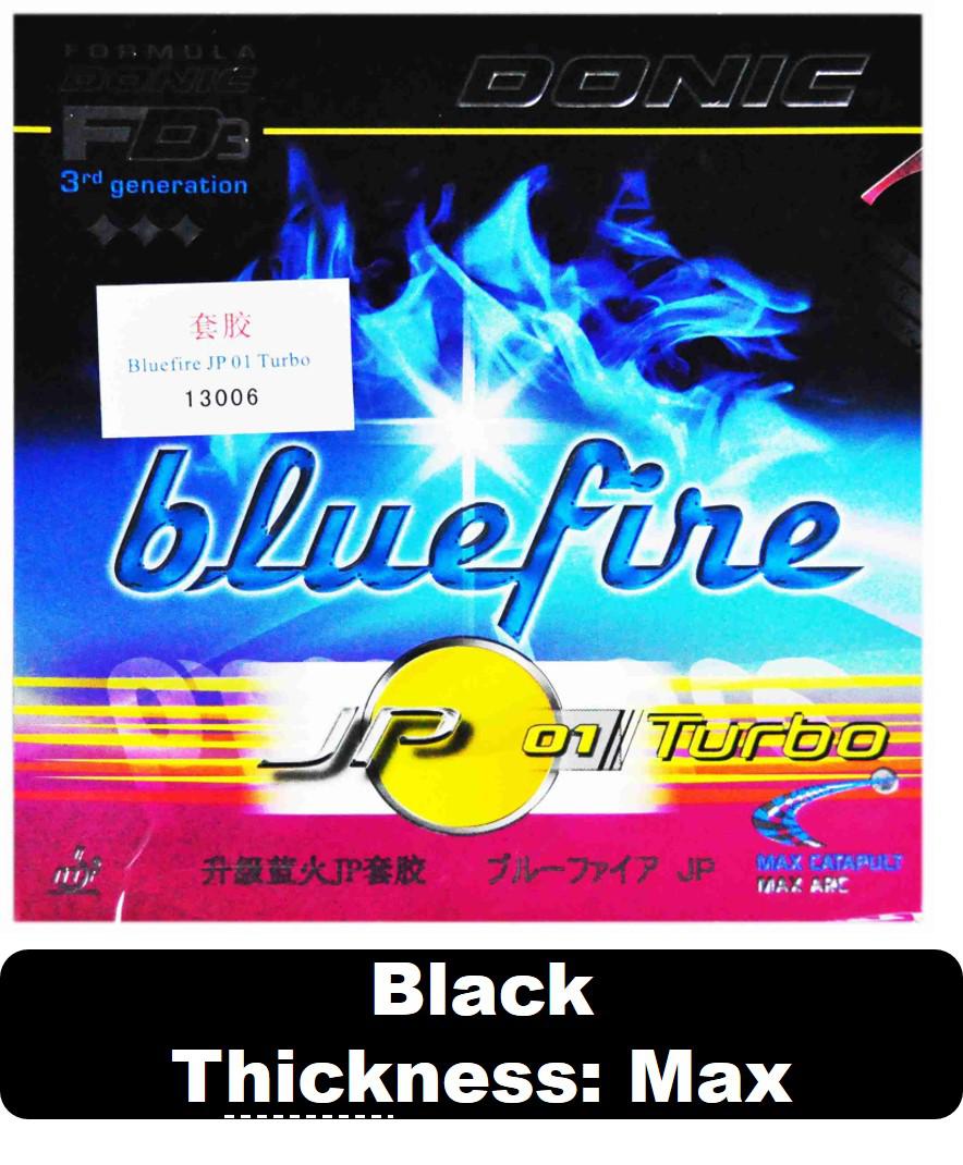 Original Donic Bluefire Jp01 Turbo Jp02 Jp03 Table Tennis Rubber Pimples In Ping Pong Sponge Tenis De Mesa: JP1 turbo black max