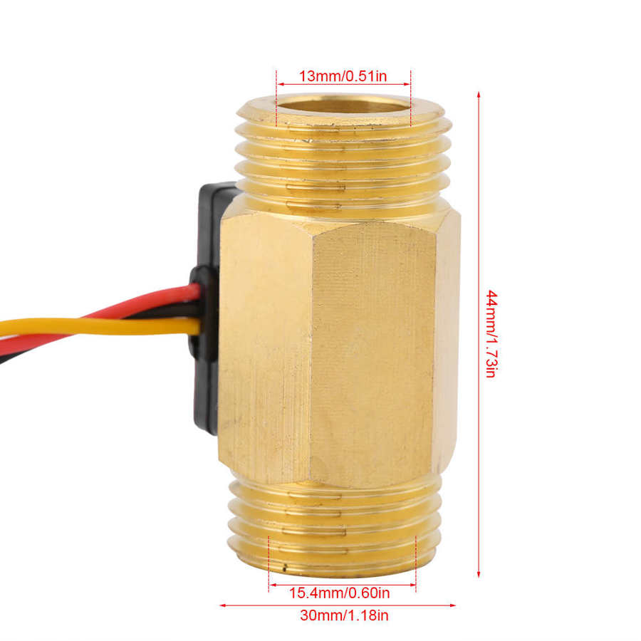 1pc Level Sensor Magnetic Durable 1 TO 25L/min Water Flow Sensor Switch G1/2 Thread Flow Sensor Flow Switch Magnetic