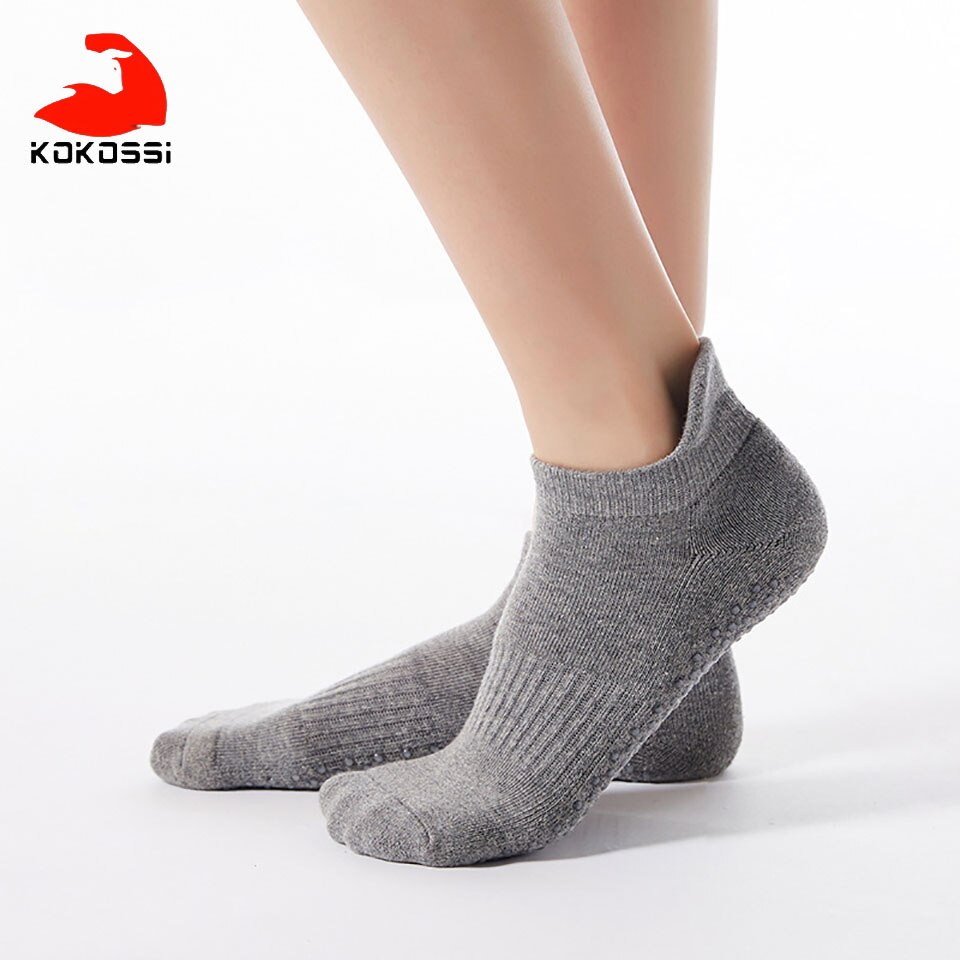 KoKossi-Calcetines de algodón transpirables con tacón para Yoga, cómodos, suaves, a prueba de golpes, antideslizantes, partículas de PVC, inofensivos: 03