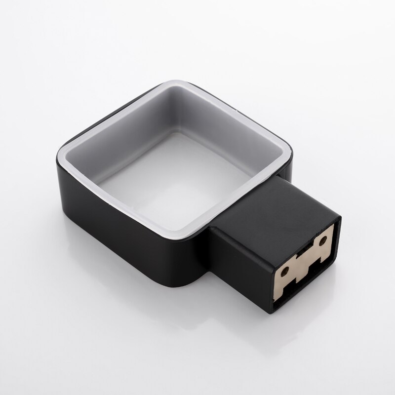 Toothbrush Holder Toothbrush Glass Cup Home Hotel Toilet Frosted Glass Cup Square Stainless Steel Wall Mounted Bathroom
