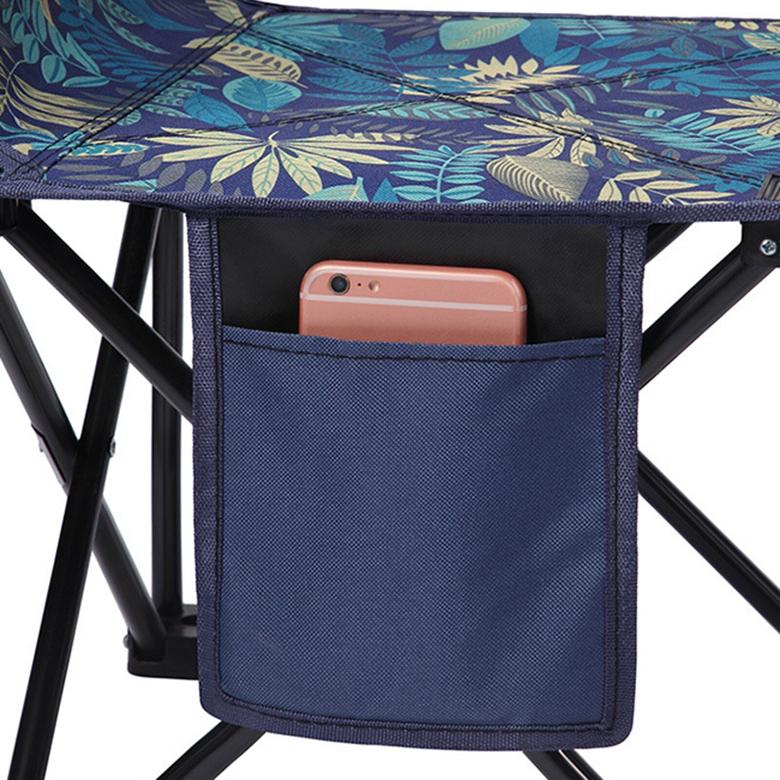Silla plegable portátil para pesca, taburete para pintar bocetos al aire libre, para Camping, pesca, viaje, con bolsillo lateral, respaldo retráctil