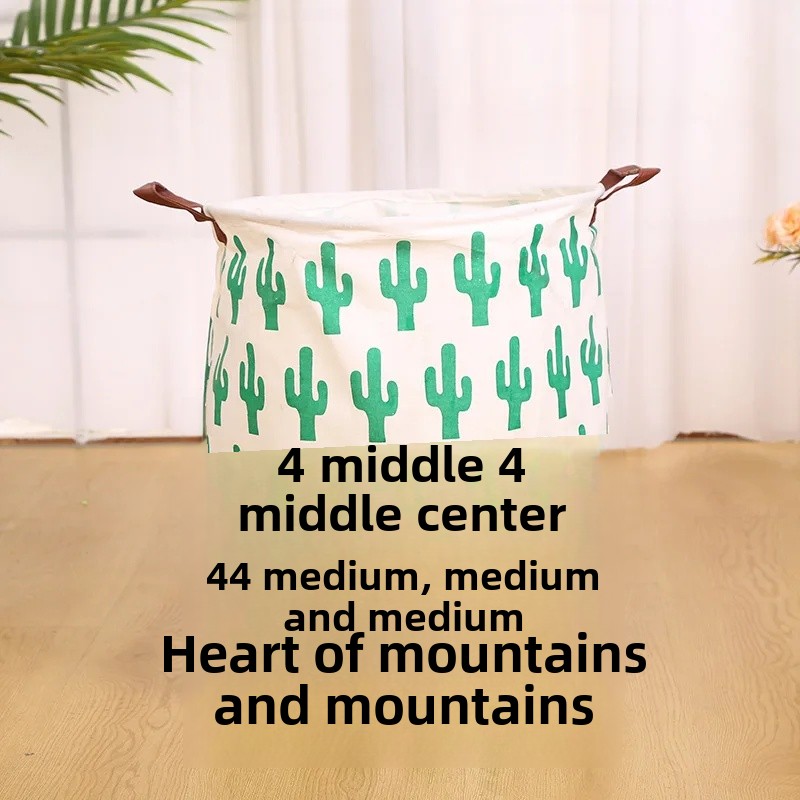 Foldable Cotton Linen Laundry Basket Bathroom Dirty Clothes Hamper Toy Storage Bag Home Organizer Foldable Fabric Hamper: PURPLE