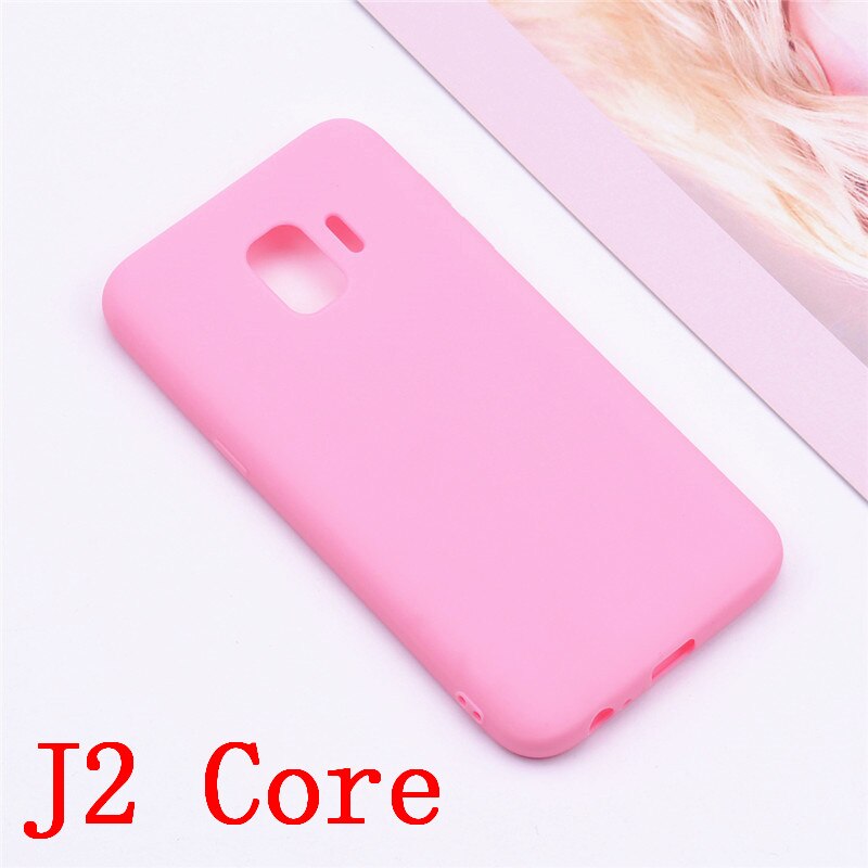 Soft Case For Samsung J2 Core Case Silicone Back Cover Phone Case For Samsung Galaxy J2 Core Case SM-J260F J260F J260 TPU Cover: Pink