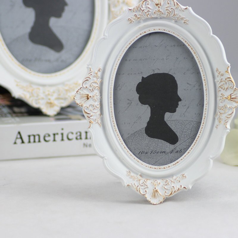 French Retro Finishing Oval Plate Photo Frame