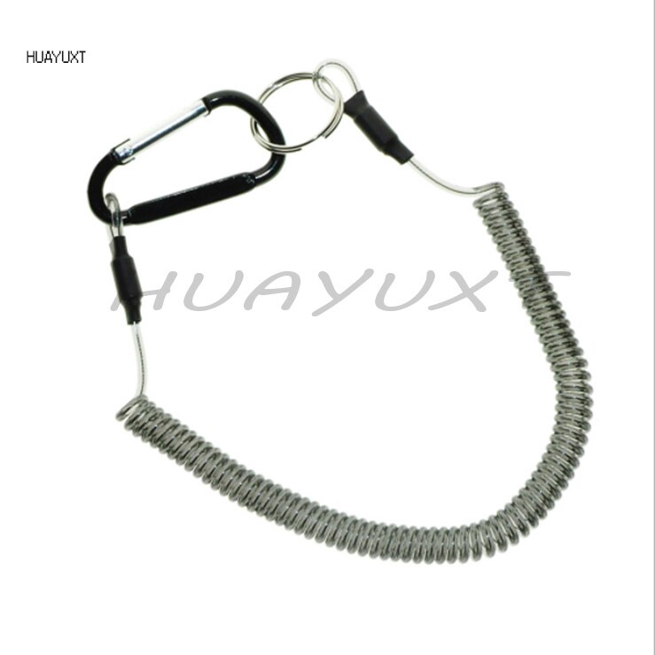 Safety Retractable Tether Steel Inside Stretch Coiled Lanyard for Handheld GPS Garmin Alpha 100 Alpha100