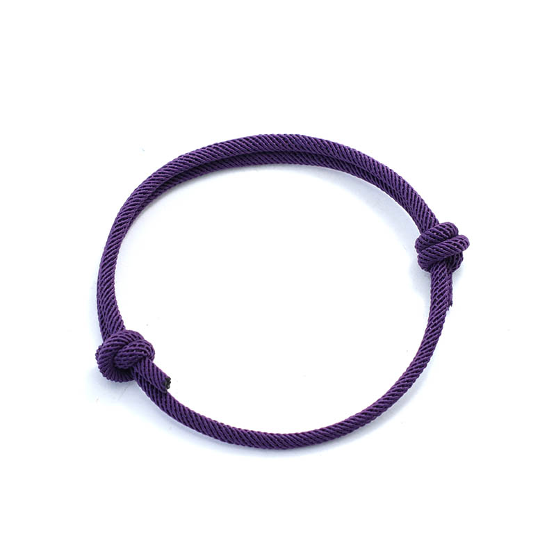 handgemaakte verstelbare touwarmband Unisex 4 mm dunne stringrelatiearmband Paar armband Lucky Thread Brazalete Pulseira: Blue Zinc Plated