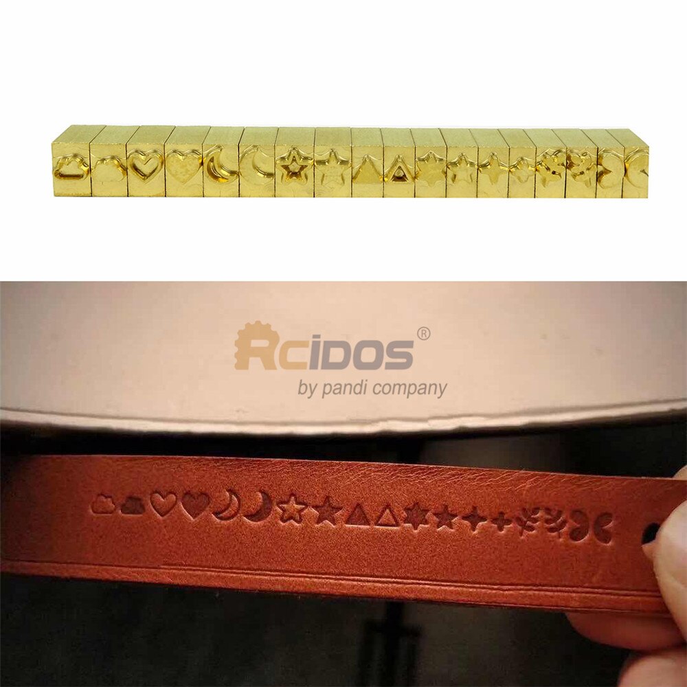 Rcidos messing cnc gravering folie stempling bogstaver, lille billede 18 stk/sæt, fit to movego stempel maskine