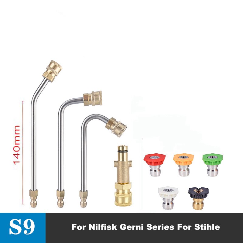 High Pressure Washer Gutter Cleaner Attachment For Lance/Wand 1/4" Quick Connect,for Lavor for Nilfisk for Bosch car accessories: Orange