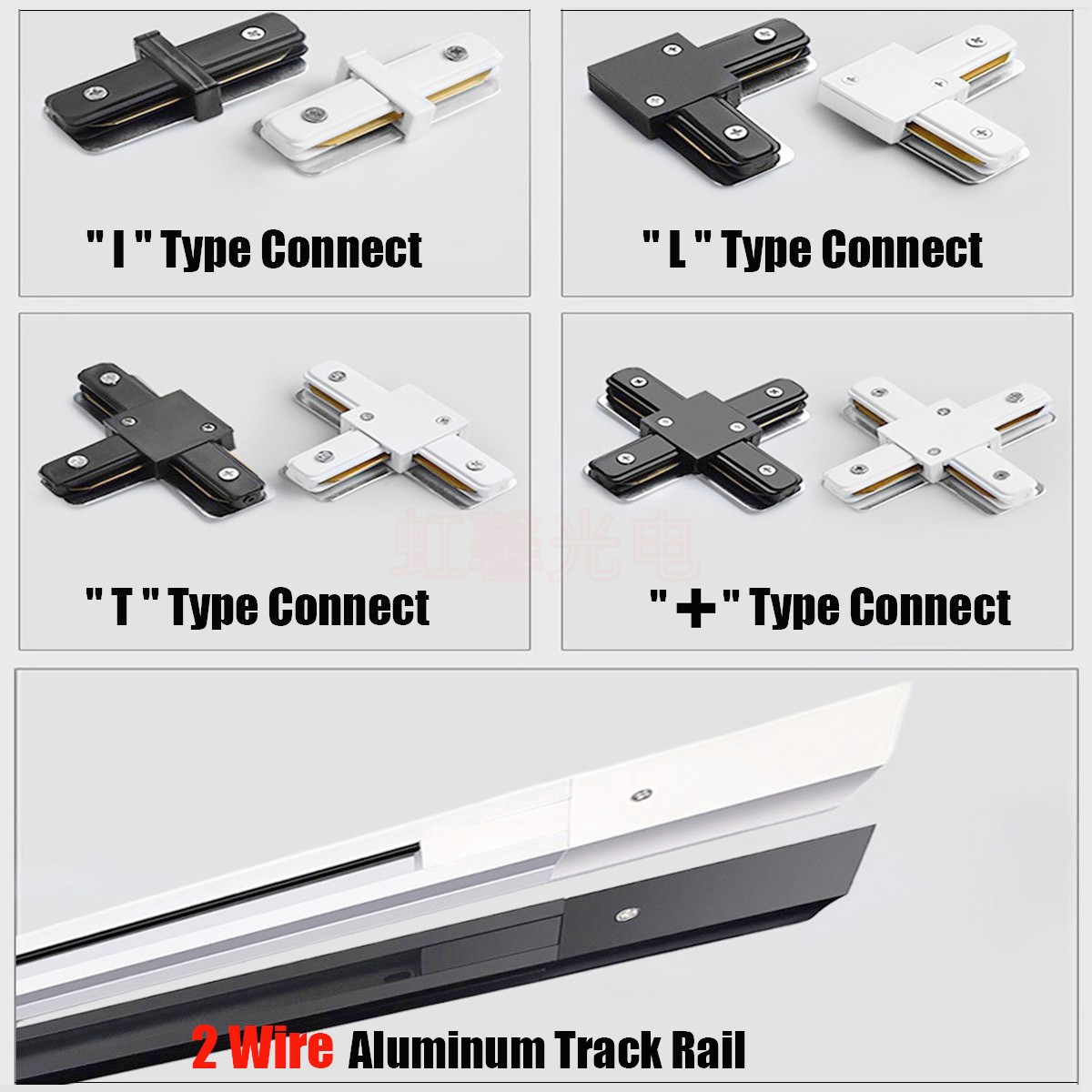 Aluminium 0.5M 1M Track Rail 2 Wire Systeem Led Track Lichten Rail Universal Rail Connector Circuit Rails Voor led Spoor Spots