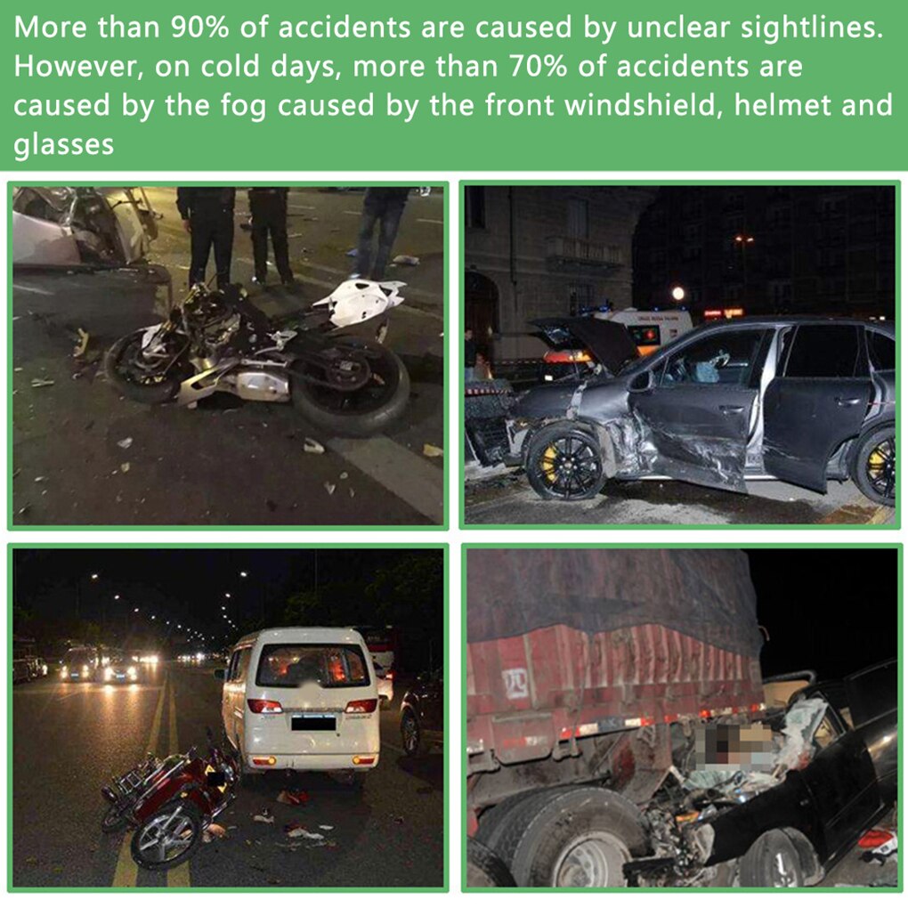 Agent Anti-buée de soin de voiture 50ml imperméable à l'eau Anti-pluie Anti-brouillard Spray pour lunettes Anti-buée en verre de fenêtre avant