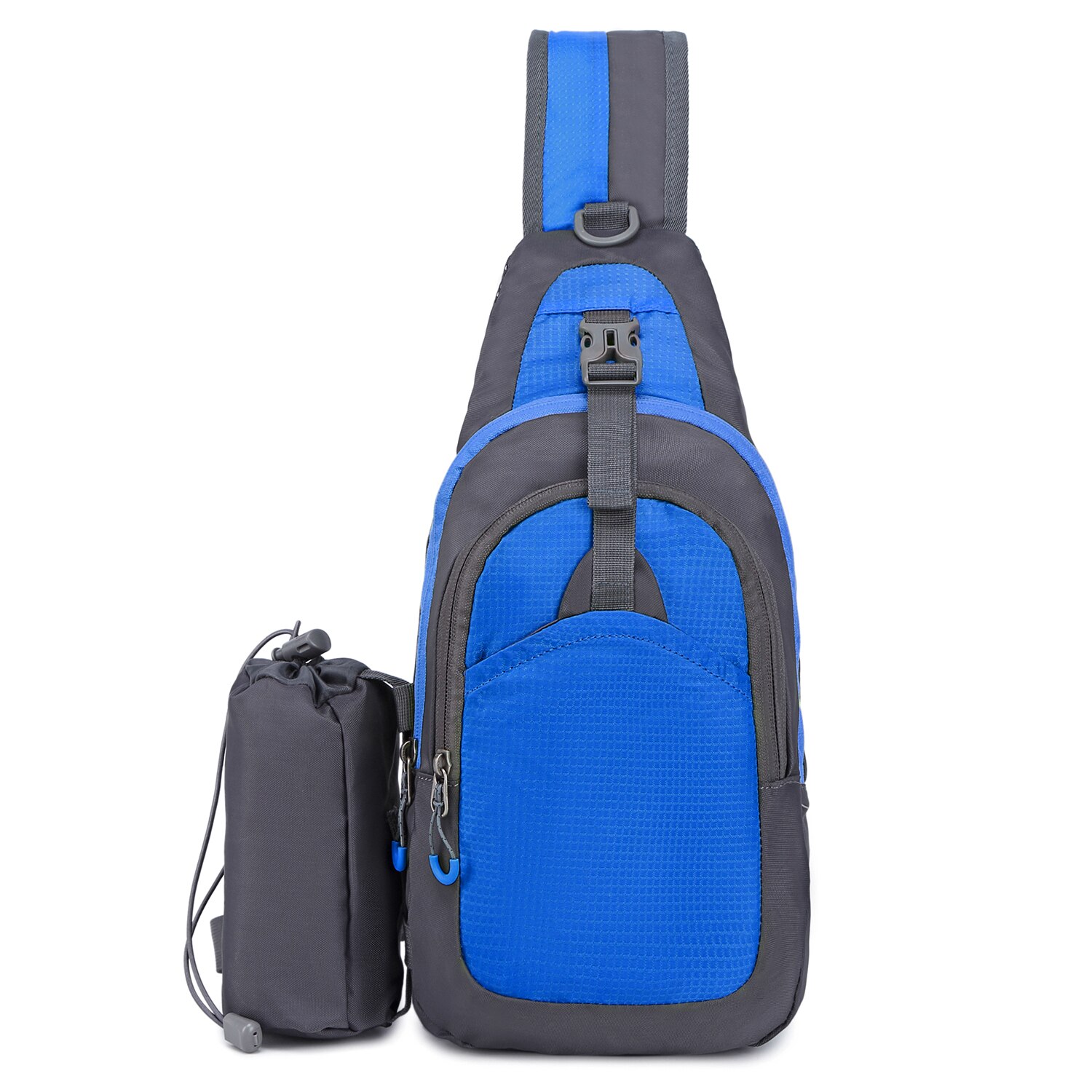 7l schoudertassen dames heren schouderrugzak sporttas borsttas casual crossbody tas sportrugzak voor fietsen kamperen: Blauw