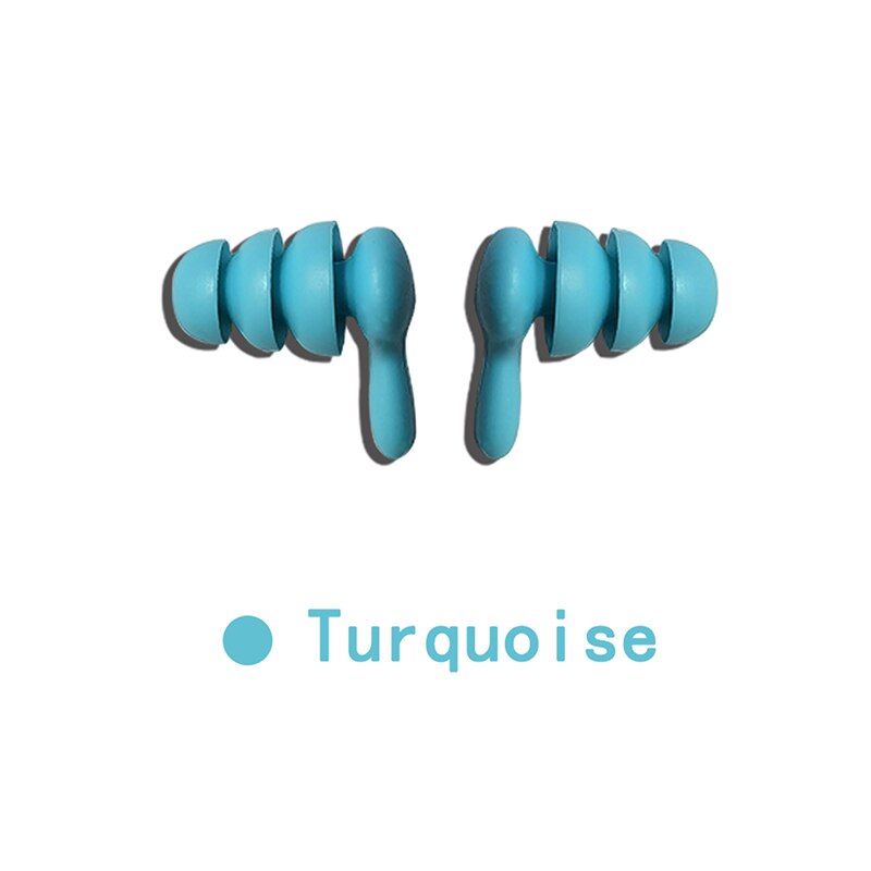 Ear Plugs Silicone 2 Pairs Soft Anti-Noise Earplugs Protection Reduction Noise Earlugs For Sleeping , Swimming: Turquoies