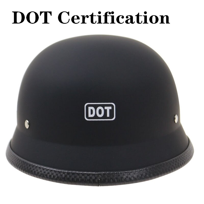 DOT Zertifizierung Vintage Deutschland Schwarz Motorrad Helm Motorrad Retro Halb Helme mit Pilot Brille für Männer Freund