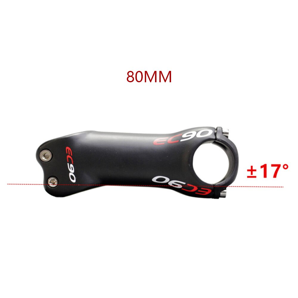 EC90 full carbon fiber bike pole road bike pole mountain bike pole 28.6-31.8MM 6°17°stem carbon fiber stem: 17 degrees 80 mm