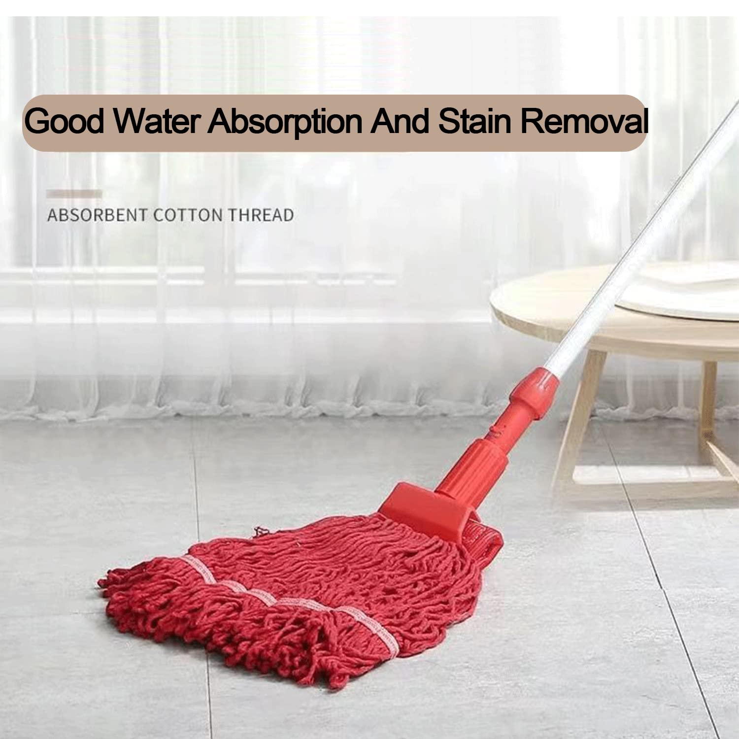 1 Pack Commercial Mop Head Heavy Duty Commercial Industrial Mop String Mop Head Replacement Cotton String Mop Replacement Head