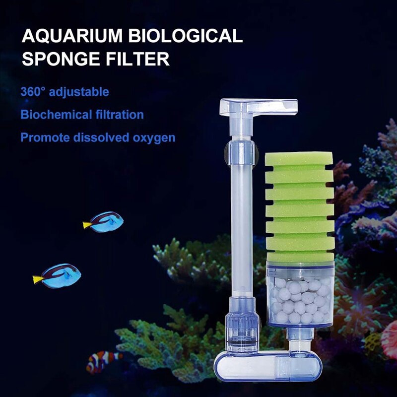 Aquariumfilter, ultra stil aquarium biochemisch sponsfilter aquarium luchtpomp betta fry aquarium aquarium waterval dubbel