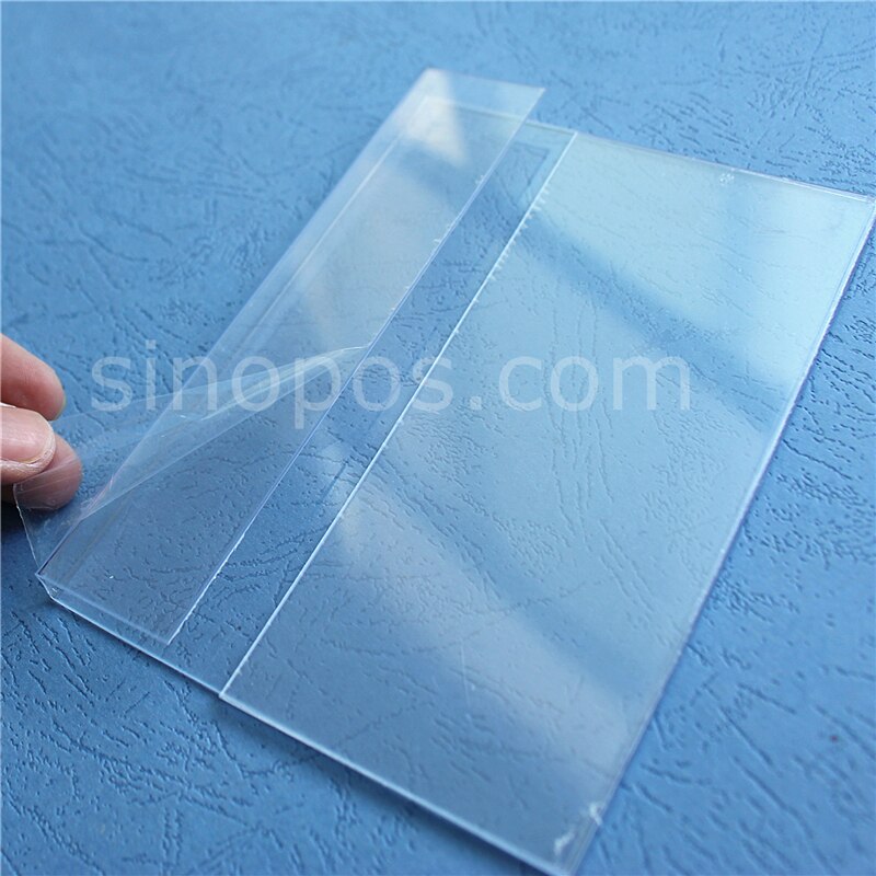 Hook On Shelf Talker PVC, covered face sign display clip clear folded top card holder shelves edge wire bin bar tag ticket label