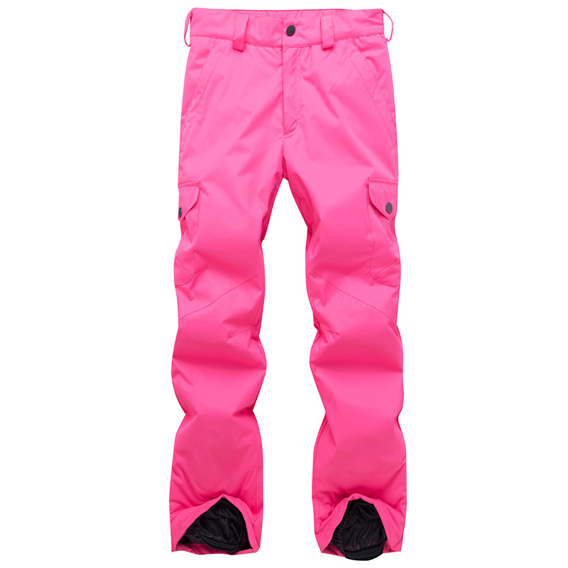 Stil kvinner skibukser vindtett vanntett skibukse varm vinter snø snowboard bukser: Rosa / S