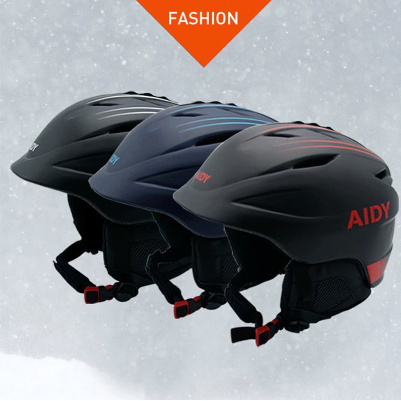 Ski Helm Unisex Pc Case + Fluwelen Stof Voering Dikke Warme Veiligheid Bescherming Ultralight Ski Helm Professionele Ski Apparatuur