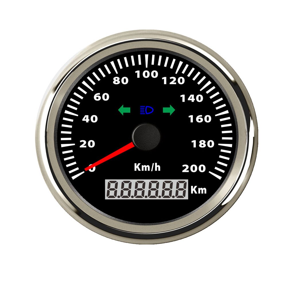Velocímetro de 200 Km/h y 120 Km/h para coche, velocímetro de 85mm, velocímetro para motocicleta, odómetro con luz de giro