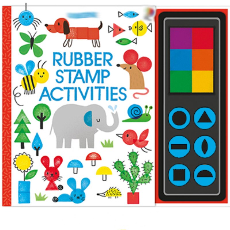 Children Fingerprinting Books with Rubber Stamps Ink Pad kids Activities Doodling Book Animal Garden Kindergarten DIY Craft Toy: Animal