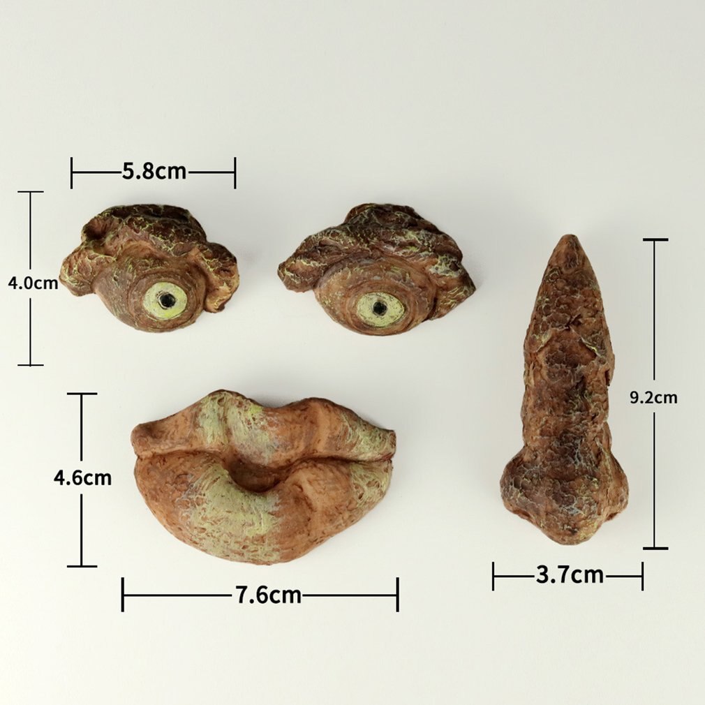 Easter Weird Old Man Tree Face Outdoor Tree Face Decoration Garden Art Tree Bark Face Decoration Props