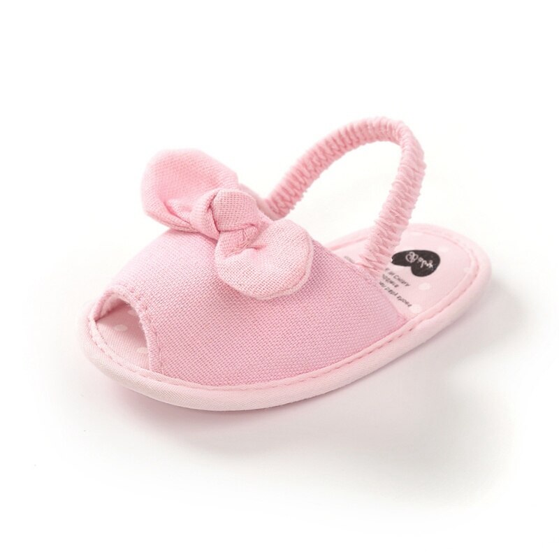 Zomer Baby Meisjes Ademende Anti-Slip Schoenen Vlinder-Knoop Patroon Sandalen Peuter Zachte Zolen Babyschoenen: pink / S