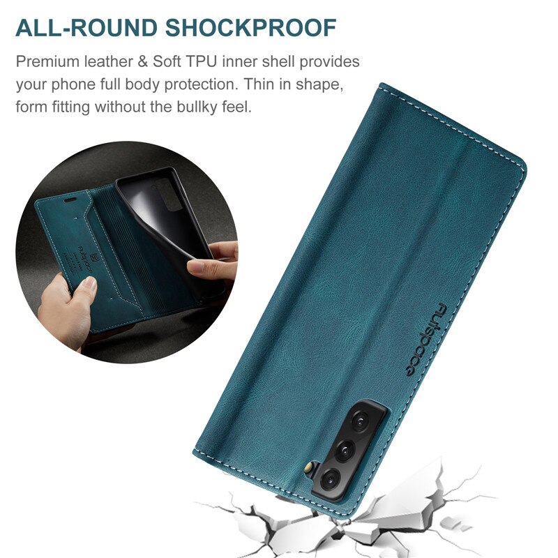 Samsung galaxy s21 5g caso carteira cartão magnético flip capa para galaxy s21 fe caso de telefone de couro luxo capa suporte