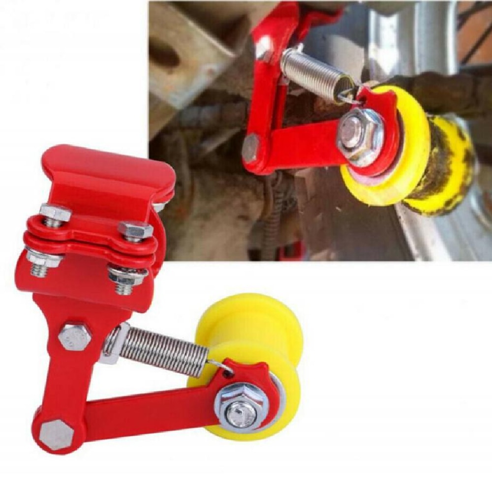 Motorcycle Chain Tensioner Universal Moto Bike Chain Adjuster On Roller Tools Modified Adjust For Dirt Pit Bike ATV Motocross