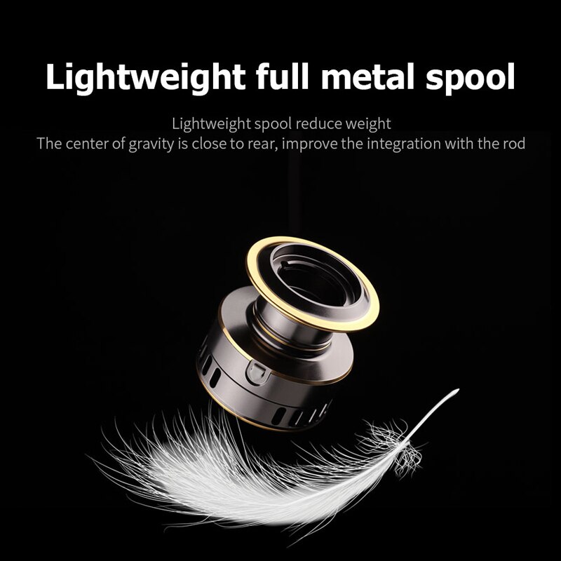 LINNHUE-carrete de pesca ultraligero, 1-7000 sedal de carrete de Pesca, cebo de fundición, carrete de pesca de carpa, accesorios de pesca de velocidad 5:2:1