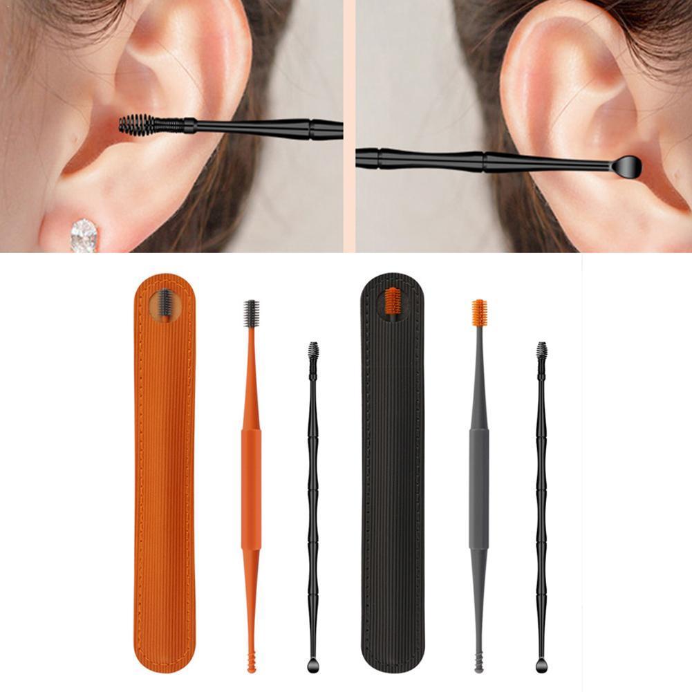 Bâtonnets de nettoyage des oreilles en Silicone, outil pour enlever le cérumen, 360 °