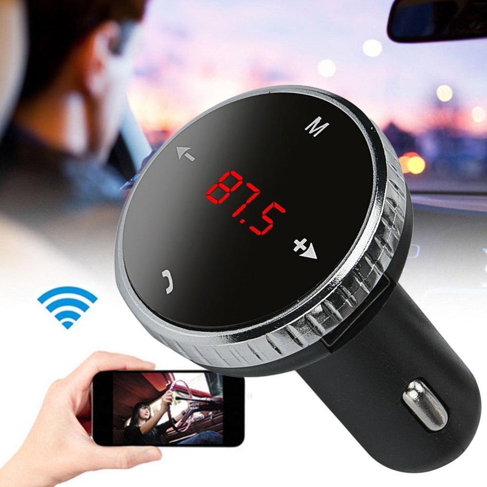 Draagbare modulator autokit  mp3 spelers sd met afstandsbediening draadloze bluetooth lcd fm-zender autostyling met microfoon