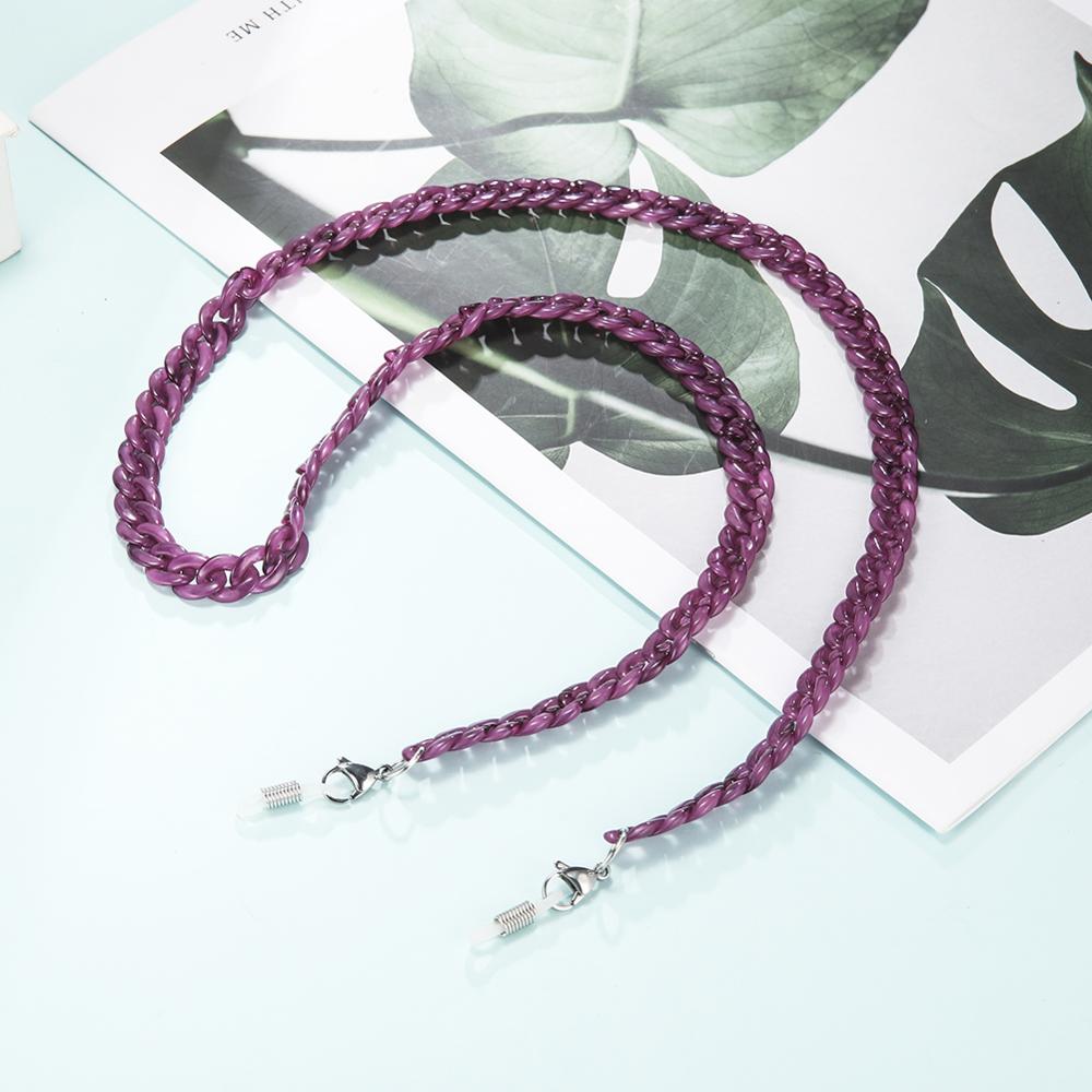 Skyrim – chaîne acrylique pour lunettes de soleil, porte-cordon, sangle de cou, pour femmes et hommes: Dark Purple -silver