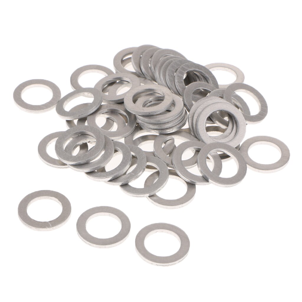 Pak Van 50 Sliver Motor Olieaftapplug Crush Washer Ringen Dikte: 2.5 Mm