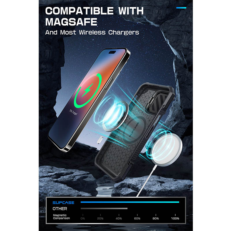 SUPCASE-funda robusta de cuerpo completo para iPhone 14 Pro Max/13 Pro Max, UB Mag XT, con cubierta de cámara y soporte incorporado