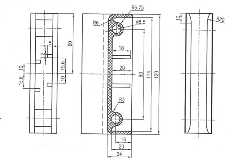 Elevator Guide Shoe 120*10 for elevator parts 120mm 10pcs /lots