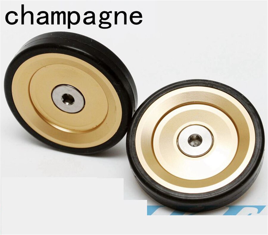 6 farver 26g lethjul til brompton cykel easywheels reoler 46mm aluminiumslegering cnc let hjul med bolte ultralette støvtætte 2019: Champagne