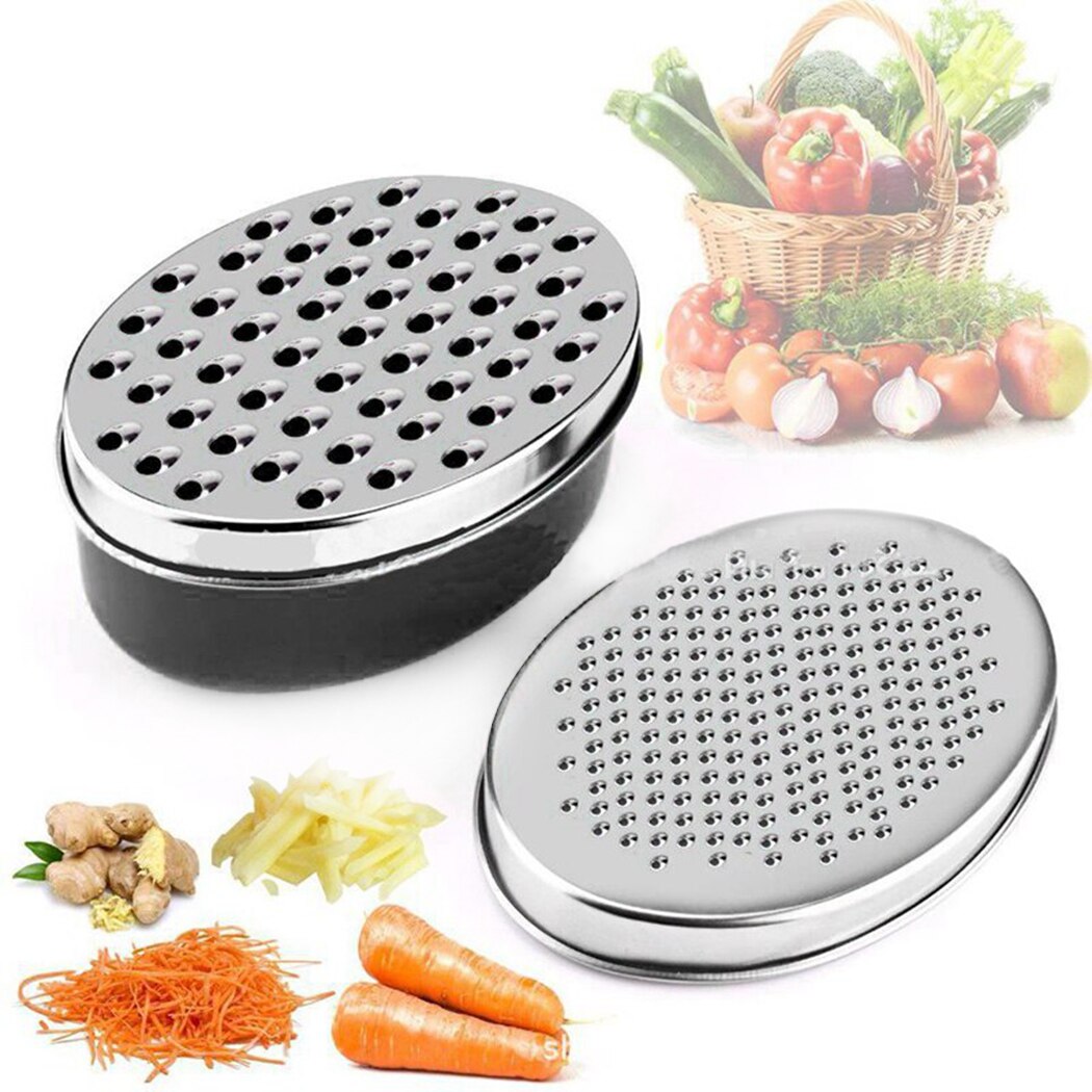Justdolife – ensemble de râpe à fromage ovale, hachoir à légumes, zeste de citron avec récipient de stockage, râpe à fromage