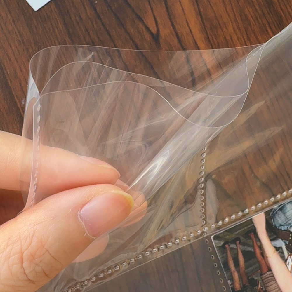 5/50pcs 4-Pocket Binder Photocards Holder Binder Background Paper Kpop Photo Album 6/3 Holes Inner Page Photo Card Binder Sleeve