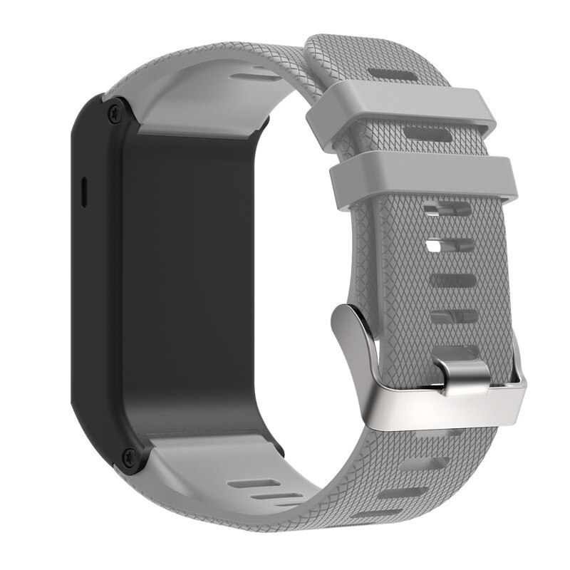 Sport silikonrem för garmin vivoactive hr handledsrem armband band band för garmin vivoactive hr utbytesband armring: Grå