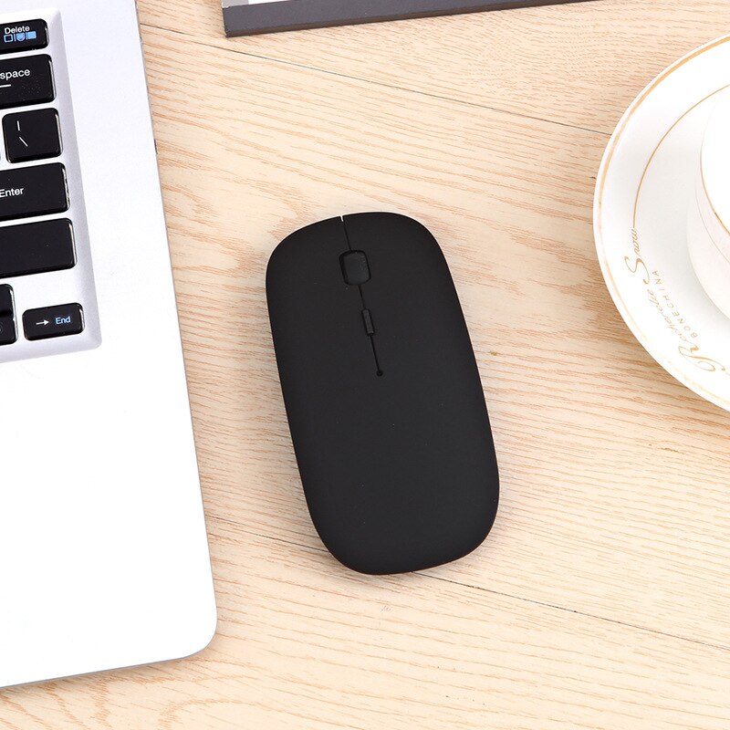 1600dpi dual-mode Bluetooth wireless mouse silent rechargeable Bluetooth mouse for Apple Lenovo laptop: black