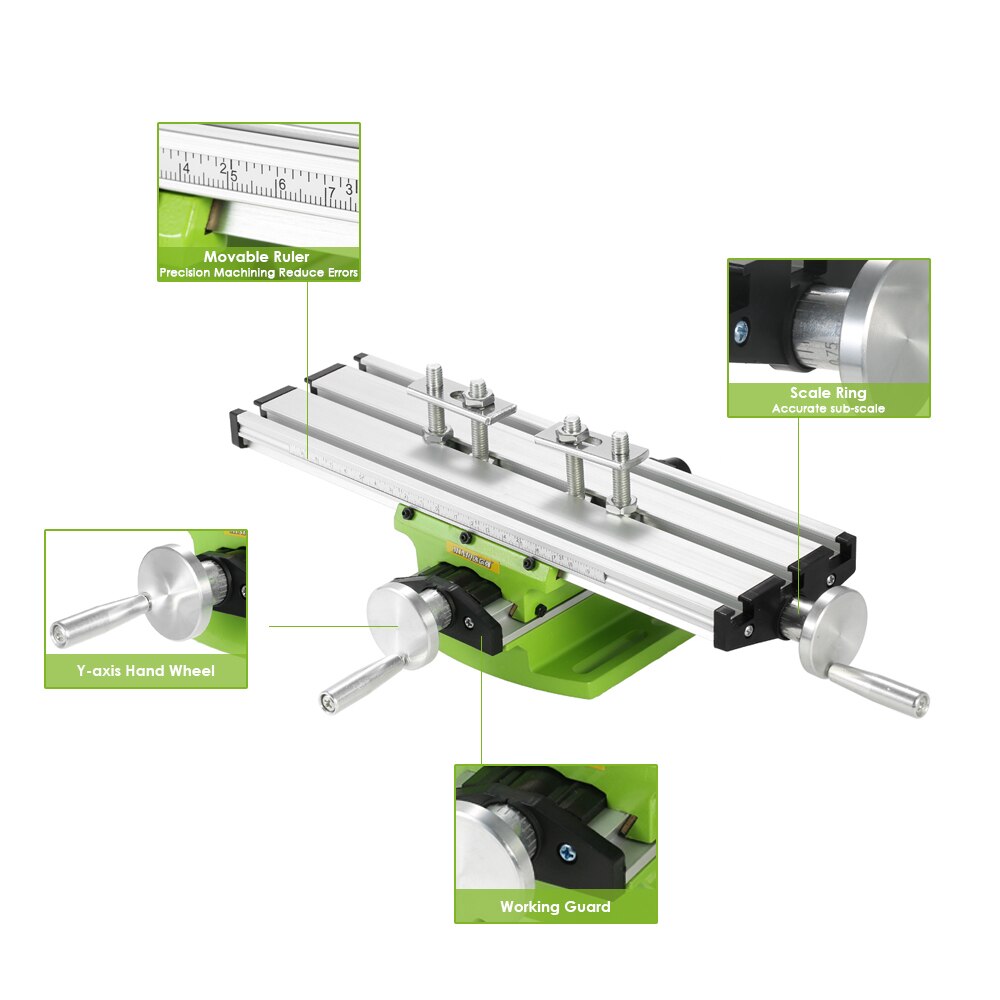 Mini Compound Bench Milling Machine Bench Drill Vise Fixture Work Table Drill Precision Multifunction Drill Milling Machine